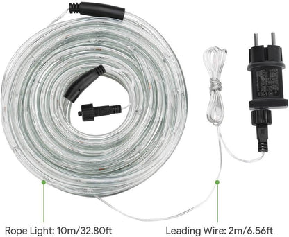 LE 10m LED Lichterschlauch 240 LEDs wasserfest Warmweiß für Innen Außen Party Hochzeit Weihnachten Dekolicht Warmweiß