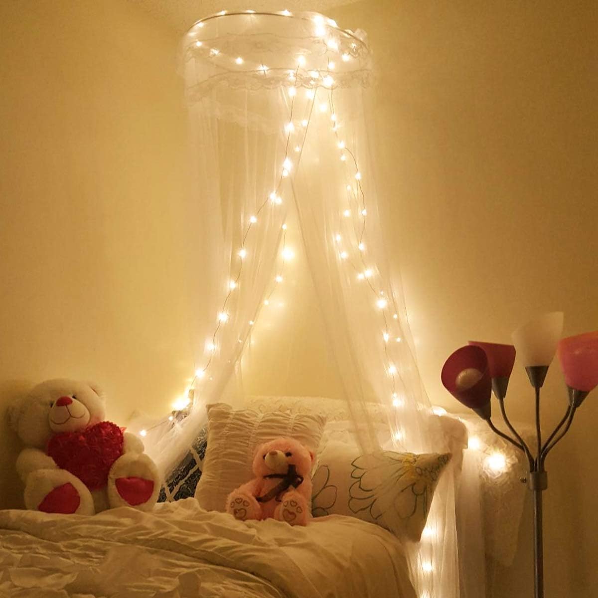 LE 20M LED Lichterkette, Drahtlichterketten 200 LEDs, Wasserdicht IP65, Strombetrieben mit Schalter, ideal f¨¹r Weihnachtsbeleuchtung, Balkon, au?en Deko innen Party usw. Warmwei?