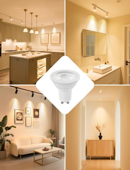 Lepro GU10 LED Warmweiss 6W Lampe, 2700K Warmweiß, 630 Lumen, 38° Abstrahlwinkel, Nicht dimmbar Reflektorlampe, Energiesparendes GU10 LED Leuchtmittel für Wohnzimmer, Küche, Schlafzimmer,4 Stück