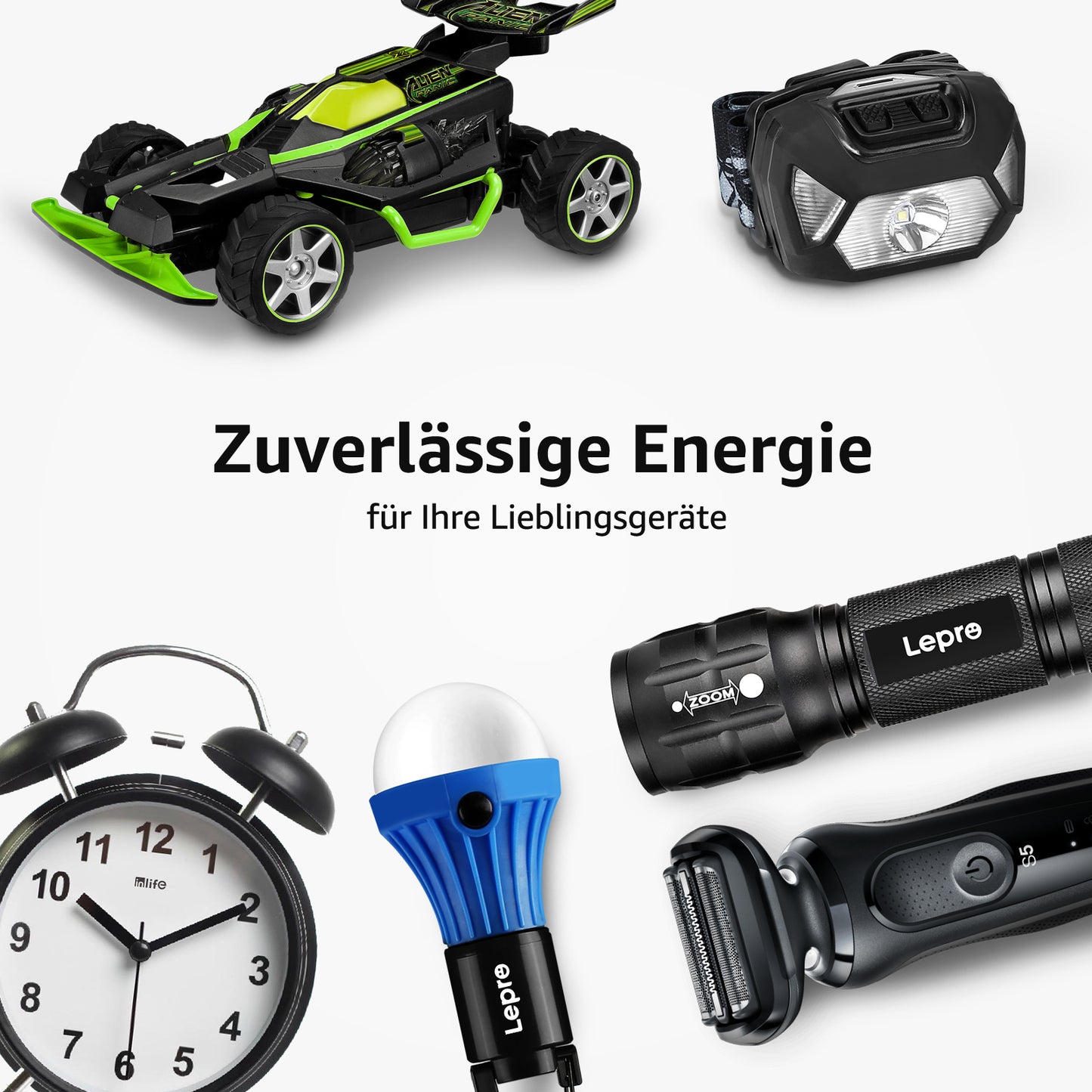 Lepro AAA Batterien, 12 Stück, Alkaline Batterie AAA mit 1.5V - Langlebig, Leistungsstark & Auslaufsicher, Ideal für Fernbedienungen, Spielzeug, Uhren, Taschenlampe UVM