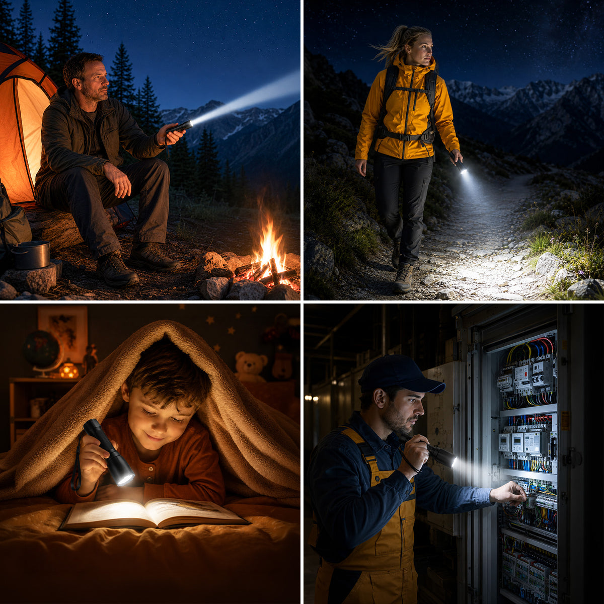 Lepro Taschenlampe LED Aufladbar, 5 Modi mit Speicherfunktion Mini Taschenlampe, Lange Akkulaufzeit, Taschenlampe Kinder IPX4 Wasserdicht für Camping, Outdoor-Aktivitäten und Notfälle [Energieklasse A++]