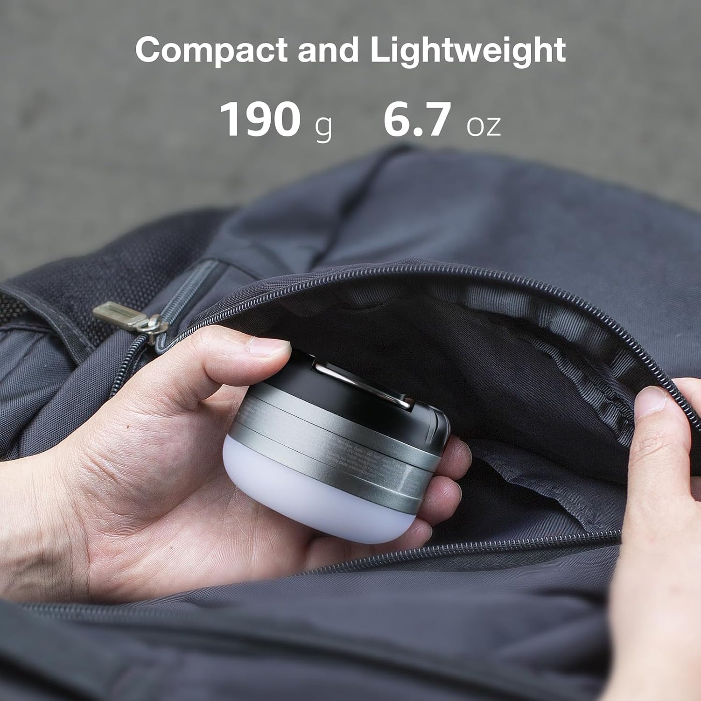 LE LED Campinglampe, Wiederaufladbare Suchscheinwerfer, tragbar & handlich, mit Haken, 3 Helligkeiten Dimmbar Notfallleuchte für Stromausfällen, Wandern, Camping, Notfall usw.