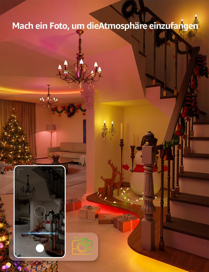 Lepro AI Smart Glühbirne BC1, E14 Smart LED Lampe 4.9W 470LM Dimmbar, Großes Sprachmodell LLM, Farbwechsel mit Musik Sync/Eingebautes Spracherkennung, Bluetooth Sofortige Kopplung, 2 Stück