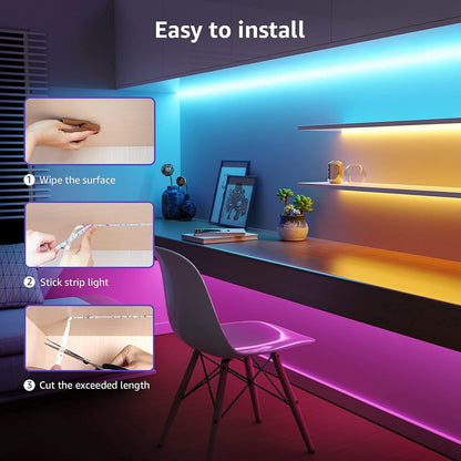 LE LED Strip 20M(2x10M), RGB LED Streifen Band, 5050 SMD 600 LEDs Stripes, 12V, Selbstklebend Lichtband mit 44 Tasten Fernbedienung, Flexibel LED Leiste, LED Lichterkette IP20 f¨¹r Haus,Party,Bar,TV