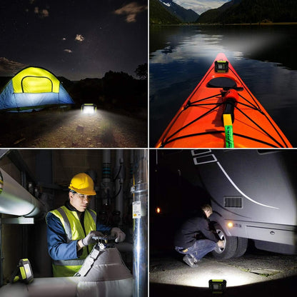 LE LED Akku Strahler, Campinglampe Tragbar, 10W 1000 Lumen Superhell Wiederaufladbare Suchscheinwerfer, Dimmbar Notfallleuchte mit 3 Lichtmodi für Stromausfällen, Camping usw.