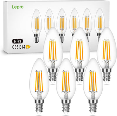 Lepro E14 LED C35 Lampe 4.5wW (470 lm) – F (Klassisch), Nicht dimmbar