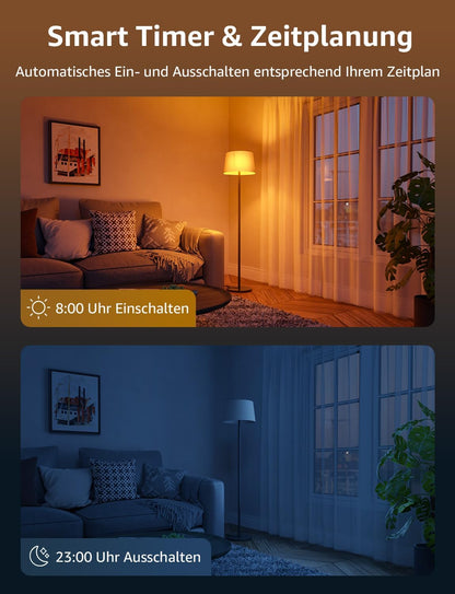Lepro Al Smart Glühbirne B3, E27 WLAN/Bluetooth Smart Bulb 1521lm Dimmbar, Foto-zu-Licht, Personalisierter KI-Lichtdesigner, Sprachsteuerung/Musik Sync, Kompatibel mit Alexa/Google Assistant, 4 Stück