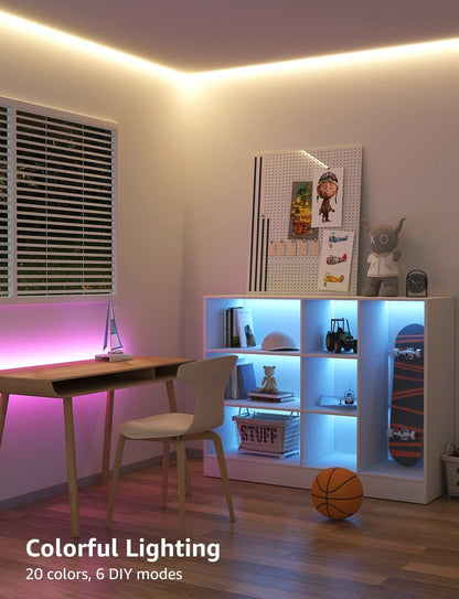 Lepro LED Strip 15M(2x7.5M) RGB Set, 5050 SMD 450 LEDs Streifen, 12V, LED Band Selbstklebend, Flexibel LED Lichtband, LED Lichterkette IP20, LED Leiste Kette Dimmbar, Netzteil und Controller enthalten