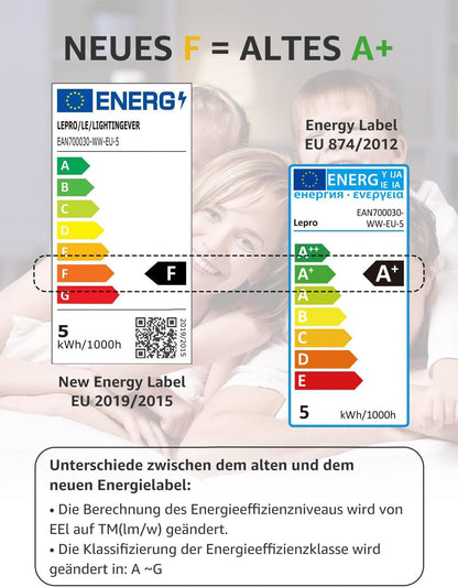 Lepro E14 LED Lampe, 4.9W 470 Lumen Glühbirne, entspricht 40W Glühlampe, 2700 Kelvin Warmweiß e14 led strahler, Reflektorlampe R50 120° Abstrahlwinkel Energiesparlampe, 5 Stück