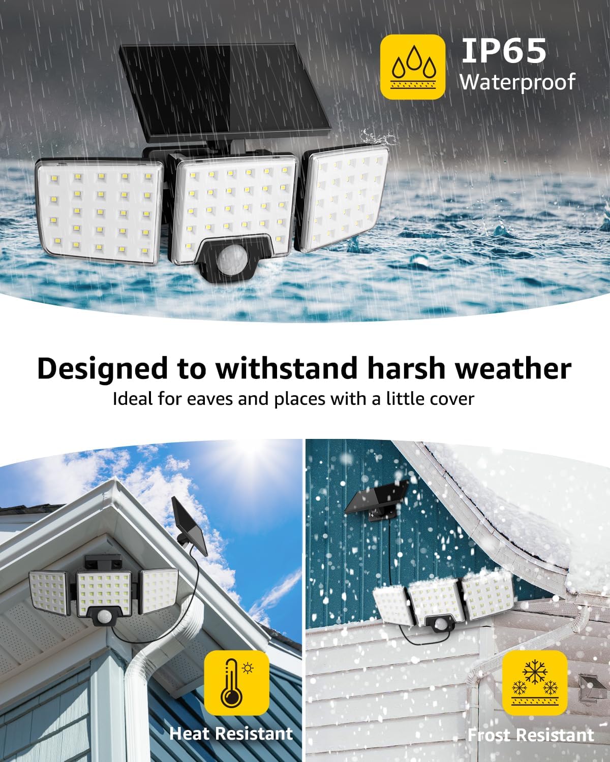 Lepro Solarlampen mit Bewegungsmelder Solar Außenleuchte Led Solar Strahler für Außen, mit Fernbedienung, 2 in 1, Separiert und Integriert, mit 2 Lichtmodi, IP65, für Hof, Garage, Solarleucht, 2 Stück