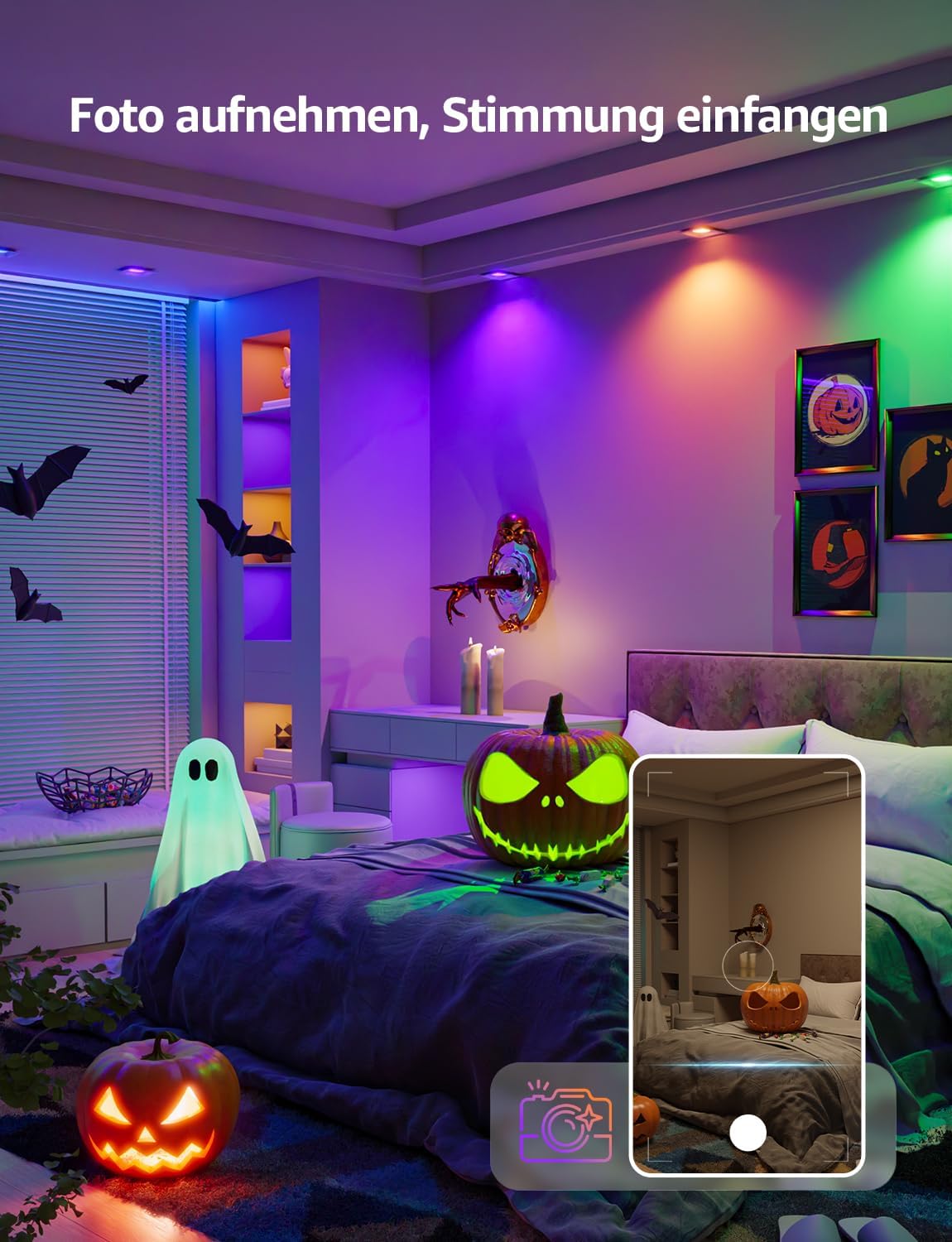 Lepro BG1 Smarte AI GU10 LED Lampe - RGBCW Farbwechsel & Dimmbar, Musik-Sync, Sprachsteuerung WLAN Alexa Gl¨¹hbirne, Kompatibel mit Alexa & Google Assistant, 4er Pack