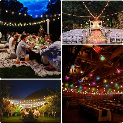 Lepro 100er LED Kugel Lichterkette Bunt 13M, Partybeleuchtung Au?en mit Stecker, 8 Modi und Merk Funktion, ideale Partylichterkette f¨¹r Innen, Hochzeit, Party Deko usw. Mehrfarbig