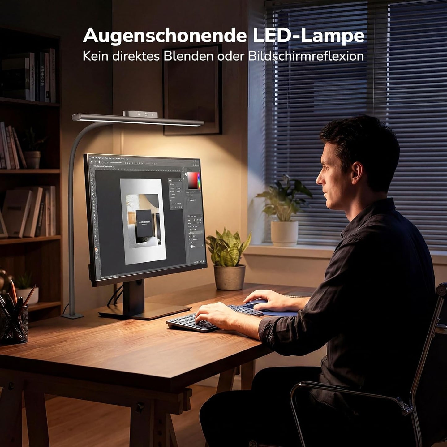 Lepro 11W Schreibtischlampe Dimmbar Grey