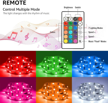 Lepro LED Strip 20M(2x10M), LED Streifen Musik Lichterkette mit Fernbedienung, Band Lichter, RGB Dimmbar Lichtleiste Light, Lichtband Leiste, Bunt Kette für Party Weihnachten Deko