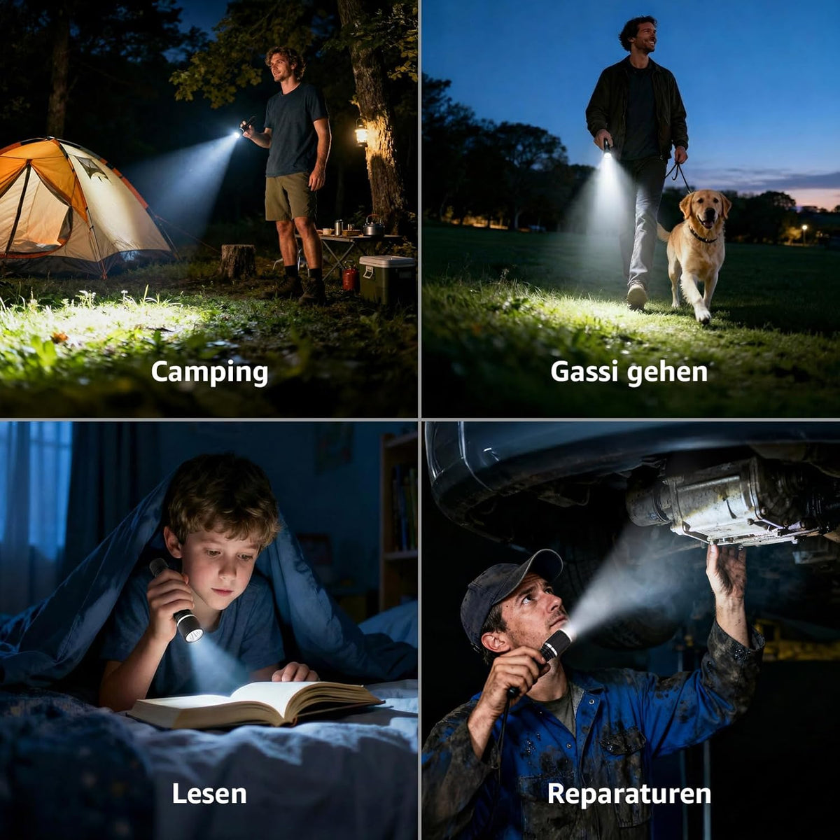 Lepro LED Taschenlampe Klein, Helle Stiftlampe mit Clip, 3 Modi Handlampe, IPX4 Wasserdicht, Robustes Aluminiumgeh?use f¨¹r Camping, Werkstatt, Wandern & Notf?lle, 4x AA Batterien Inklusive (2er-Pack)