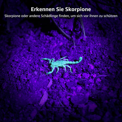 Lepro UV Schwarzlicht Taschenlampe mit 51 LEDs, UV Lampe HD51 Haustiere Urin-Detektor Ultraviolettes Licht mit 395nm für Eingetrocknete Flecken Ihrer Hunde, Katzen und Nagetiere auf Teppichen