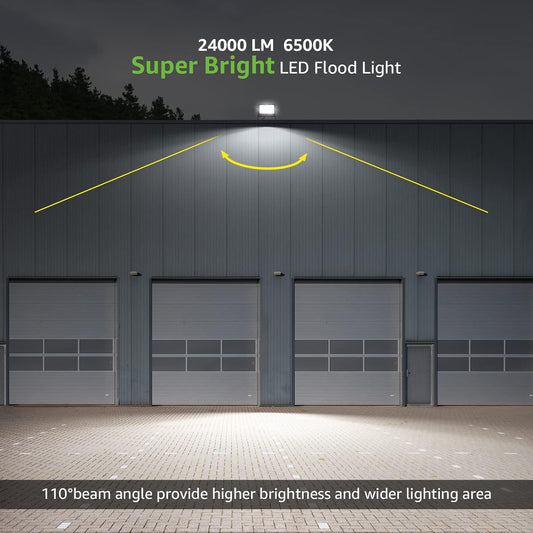 LED Strahler Außen, 200W LED Fluter Superhell Außenstrahler 24000LM, IP65 Wasserdicht 6500K Scheinwerfer Flutlicht mit 2835 SMD LEDs, Außenlampe für Garten, Innenhöfe, Garage, Hotel, Sportplatz