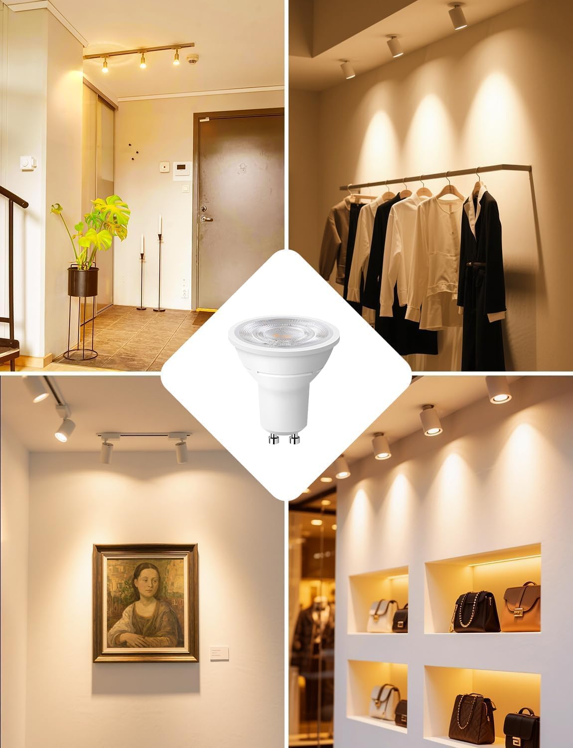 Lepro GU10 LED Warmweiss 2W Lampe, 2700K Warmweiß, 360 Lumen, 38° Abstrahlwinkel, Nicht dimmbar Reflektorlampe, Energiesparendes GU10 LED Leuchtmittel für Wohnzimmer, Küche, Schlafzimmer,2 Stück