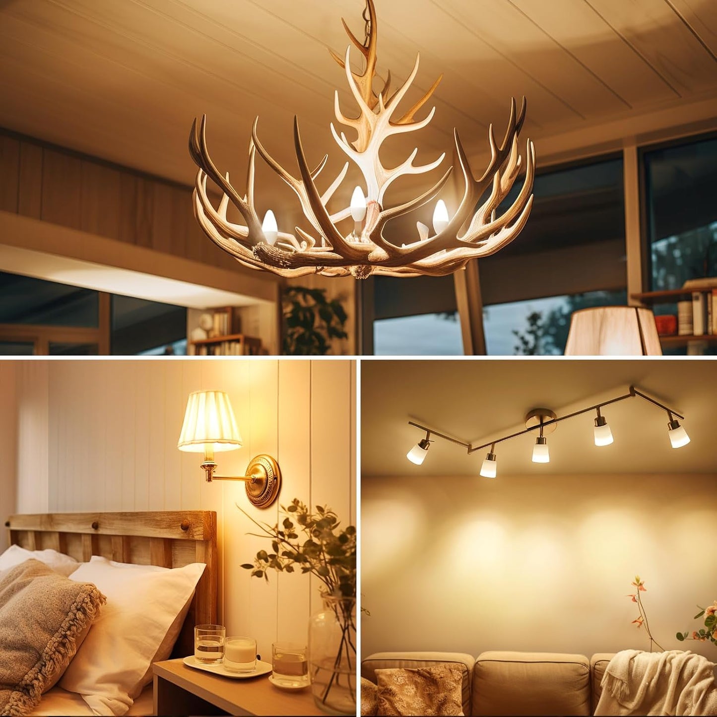 Lepro E14 LED, E14 LED Warmweiss, LED E14 4.9W, Glühbirne E14 470 Lumen, 6er-Pack, ersetzt 40W Birne, C37 2700K Warmweiß Glühlampe E14, 200° Leuchtmittel E14, Kerzenleuchten
