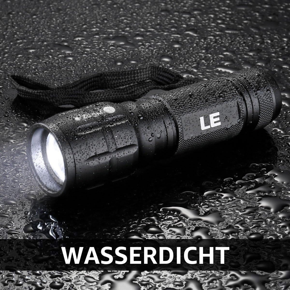 LE LED Taschenlampe Klein, LE1000 Extrem Hell Zoombare Mini Taschenlampen Batteriebetrieben für Kinder, Tragbare Flashlight, Wasserdichte Torch, Handlampe für Camping, Outdoor, Wandern, Notfälle