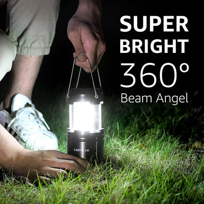Lepro Camping Laterne, 2er Set 30 LEDs Batteriebetrieben Campinglampe, Faltbare Camping H?ngelampe, geeignet f¨¹r Angeln, Abenteuer, Wandern, Notfall, Ausf?lle usw, 2er Pack