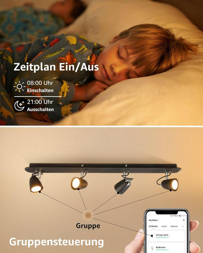 Lepro GU10 Smart Lampe RGBW, Wlan Alexa Gl¨¹hbirnen, Wifi LED Leuchtmittel, 2 Pack (4.5W = 50W, RGB und Warmwei?, Dimmbar per App oder Sprache), Kompatibel mit Alexa Echo, Google Home