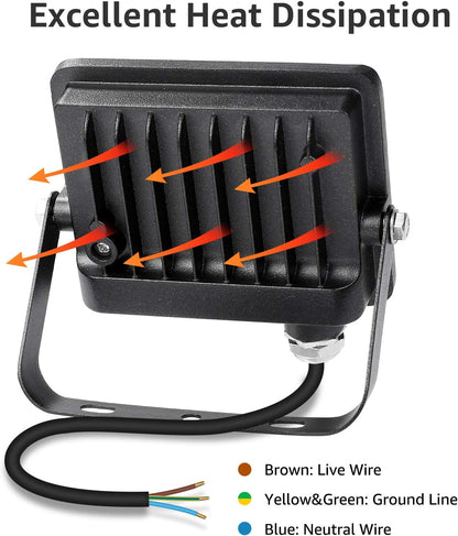 Lepro LED Strahler Außen 20W, LED Fluter  Superhell 1700LM, LED Außenstrahler 5000K Kaltweiß IP65 Wasserfest Aussenstrahler, Aussenlampe für Hinterhof, Auffahrt, Türen, Garage, Flur, Garten [Energieklasse F]