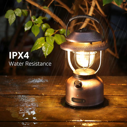 Campinglampe Aufladbar, Lepro Retro Camping lampe 1000 Lumen Dimmbar, 2500K Warmweiß und 5000K Kaltweiß, für Camping und Picknick, Innenbeleuchtung, Dekorative Beleuchtung, Notfälle usw.