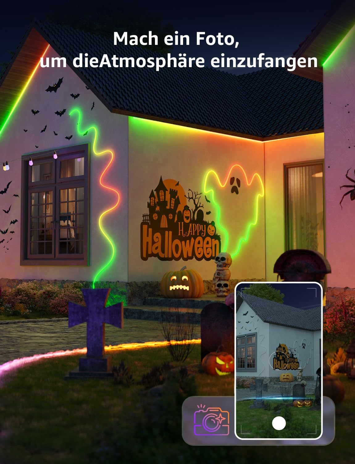 Lepro Neon AI LED Strip 10m, RGB LED Streifen mit App-, Musik- und Sprachsteuerung, kompatibel mit Alexa & Google Assistant, für Wohnzimmer, Gaming, Party,Wanddeko, Personalisierter KI-Lichtdesigner