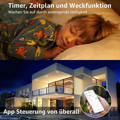 Lepro GU10 Smart Lampe, Wlan Alexa Glühbirnen, Wifi LED Leuchtmittel, 2 Pack (4.5W = 50W, Dimmbare Weiß 2700K-6500K per App oder Sprache), Kompatibel mit Alexa Echo, Google Home