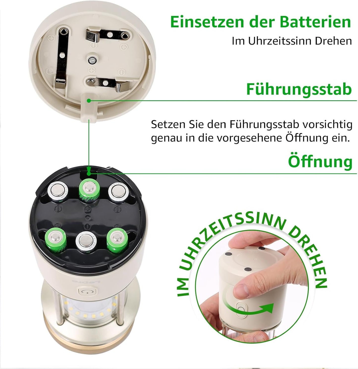 Lepro LED Campinglampe Batterie£¬White