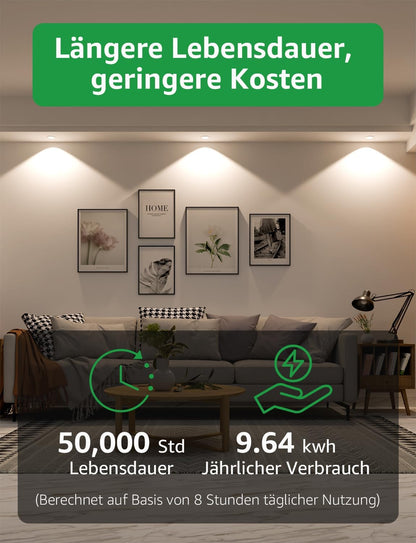 Lepro Energieklasse A GU10 LED Neutralwei? Lampe, 3.3W 4000K 590lm, Nicht Dimmbar Leuchtmittel, Energiesparendes GU 10 LED Spot, 100¡ã Abstrahlwinkel f¨¹r K¨¹che, Badezimmer, Arbeitsfl?che,10 Stuck