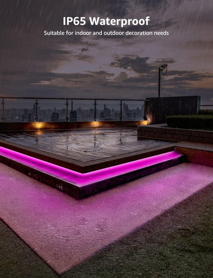 LE Smart LED Strip Outdoor, 10M, 2x5M, LED Streifen Wifi, RGB 300 LEDs, IP65 Wasserdicht Wlan LED Band, LED Lichtband Außen, Lichterkette Leiste Kompatibel mit Alexa, App, Google Home
