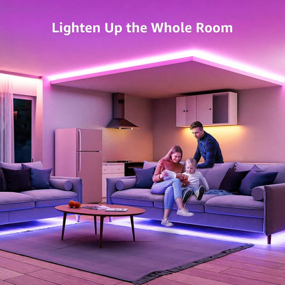 Lepro LED Strip 10M(2x5M) RGB Set, 5050 SMD 300 LEDs Streifen, 12V, LED Band Selbstklebend, Flexibel LED Lichtband, LED Lichterkette IP20, LED Leiste Kette Dimmbar, Netzteil und Controller enthalten
