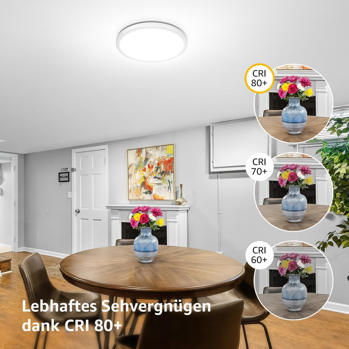 Lepro Deckenlampe 18W, IP44 Wasserfest Deckenleuchte，5000K 1800LM Badezimmer Lampe, Kaltweiß Deckenleuchte Badezimmer, ideal Badezimmerlampe Decke für Bad Schlafzimmer Flur Wohnzimmer, Ø22cm, 2 Stücke
