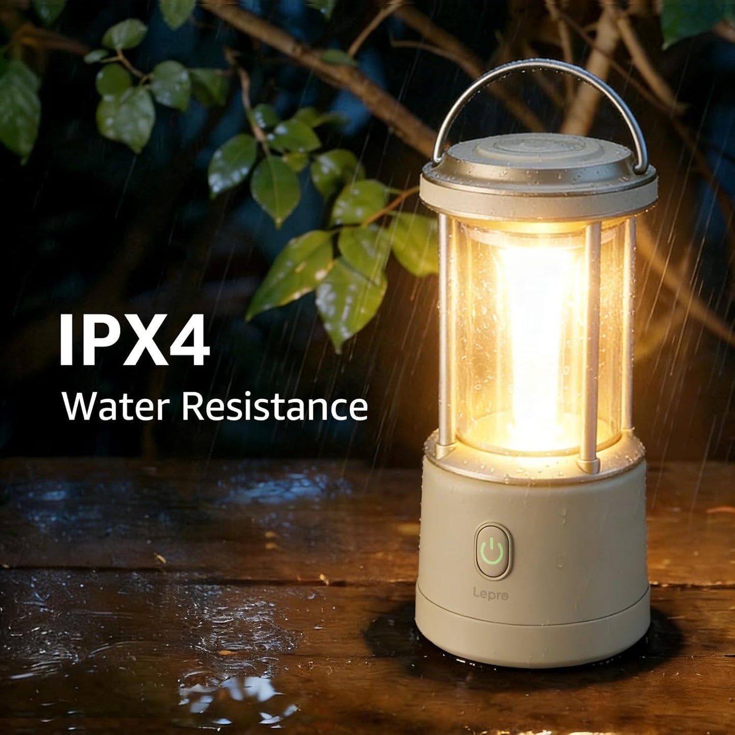 Lepro LED-Campinglampe, 1100 Lumen, 5 Leuchtmodi, helligkeitsverstellbarer Suchscheinwerfer, IPX4 wasserdichte batteriebetriebene Notfallleuchte, geeignet f¨¹r Stromausf?lle, Wanderungen£¬White
