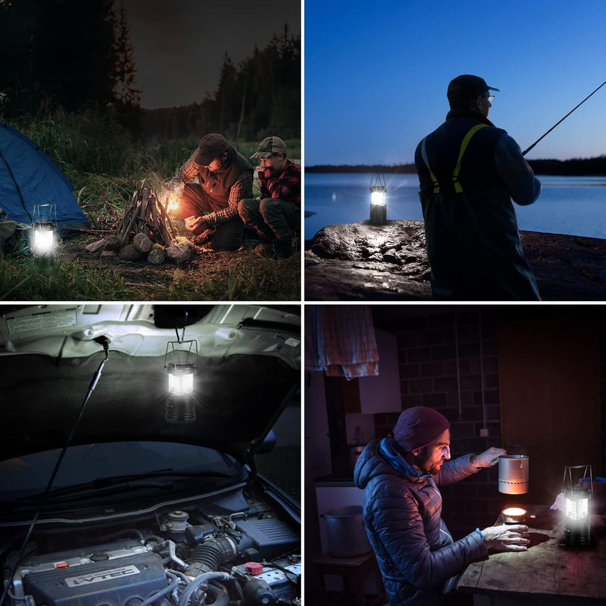 Lepro Camping Laterne, 2er Set 30 LEDs Batteriebetrieben Campinglampe, Faltbare Camping H?ngelampe, geeignet f¨¹r Angeln, Abenteuer, Wandern, Notfall, Ausf?lle usw, 2er Pack