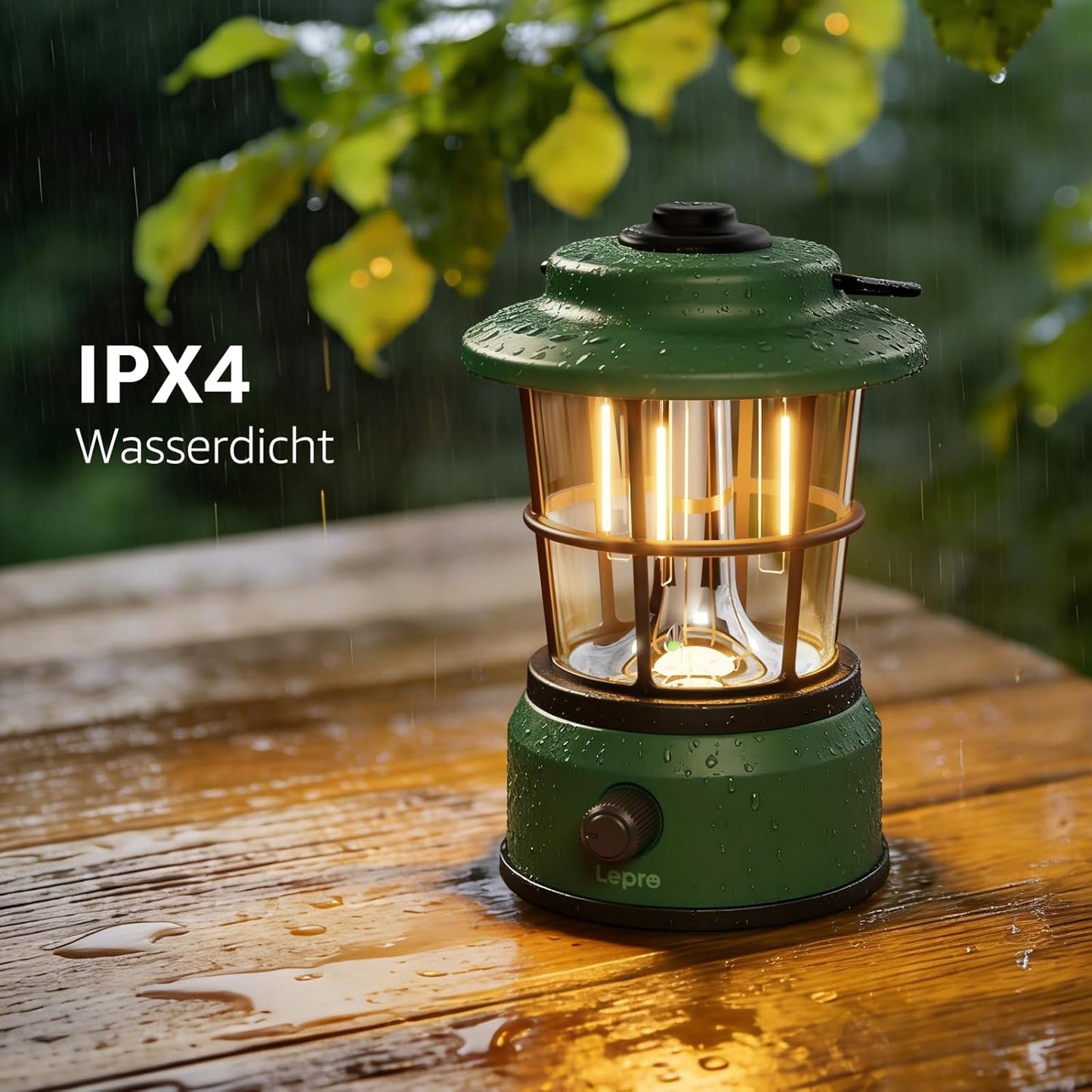 Lepro USB LED Campinglampe Grün