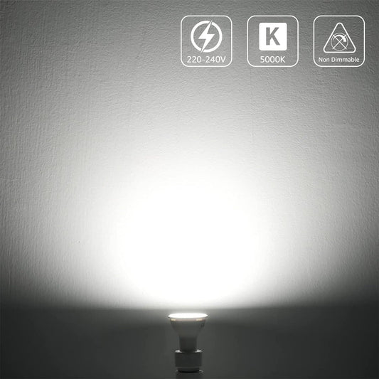 Lepro GU10 LED Kaltweiss, 4W 345 Lumen LED GU10 Kaltweiß, Leuchtmittel 5000 Kelvin Kaltweiss, LED Lampe GU10 Nicht Dimmbar, 5er Pack