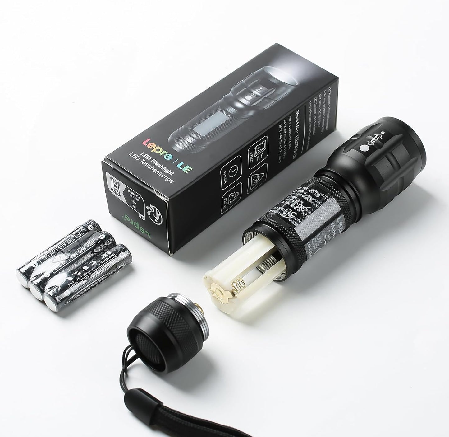 LE LED Taschenlampe Klein, LE1000 Extrem Hell Zoombare Mini Taschenlampen Batteriebetrieben für Kinder, Tragbare Flashlight, Wasserdichte Torch, Handlampe für Camping, Outdoor, Wandern, Notfälle