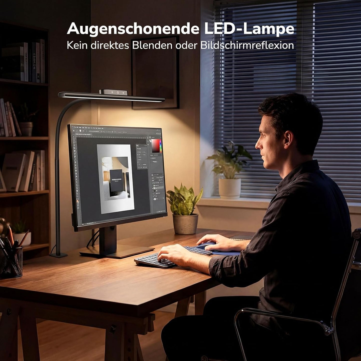 Lepro 11W Schreibtischlampe Dimmbar Black