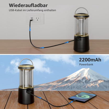 Lepro LED Campinglampe Batterie£¬Black