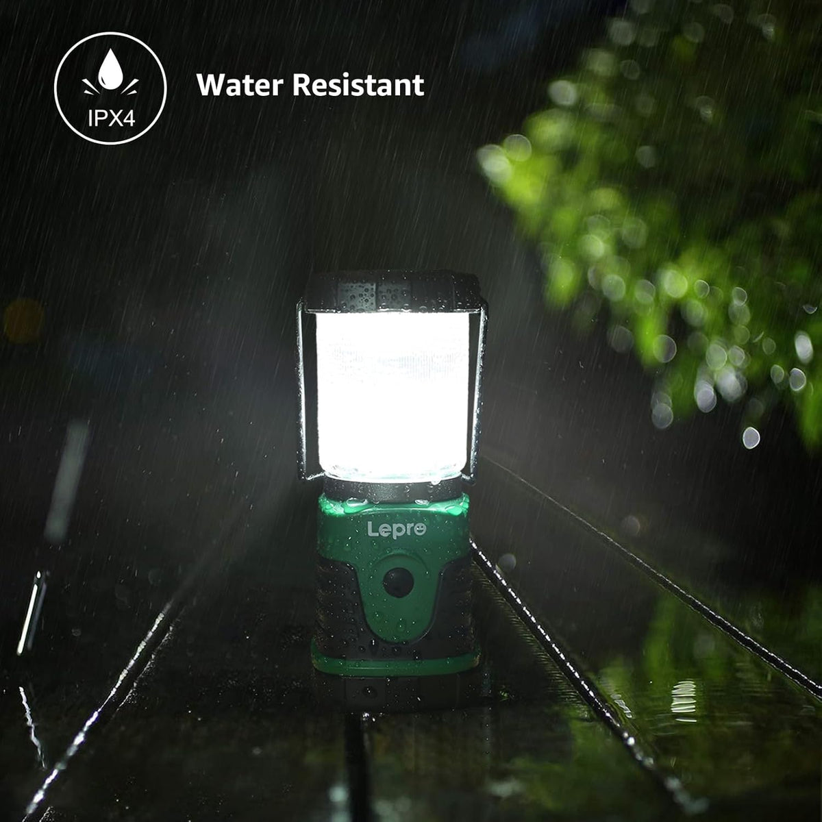 Lepro LED Campinglampe, Mini Camping Laterne, 350LM, 4 Lichtmodi, 3 AA Batterie batteriebetriebene Suchscheinwerfer Camping Lampen mit Bügel & Haken, Batterie nicht enthalten, 4 Pack