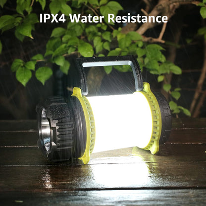 LE LED Handscheinwerfer, Dimmbare Campinglampe, Wiederaufladbare Superhell 500lm CREE LED Handlampe, mit Warnlicht, Geeignet für Camping, Angeln, Abenteuer, Wandern, Notfall usw.