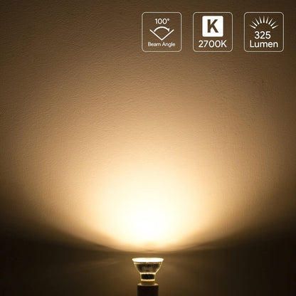 Lepro GU10 LED Warmweiss Lampe, 4W Ersetzt 50W Glühbirne, 325 Lumen 2700K GU 10 Lampen Warmweiß, Abstrahlwinkel 100°Flimmerfrei Strahler, Nicht Dimmbar Reflektor Lampen, 10er-Pack