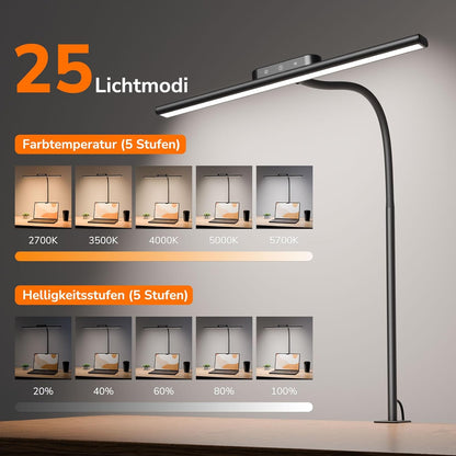 Lepro 11W Schreibtischlampe Dimmbar Black