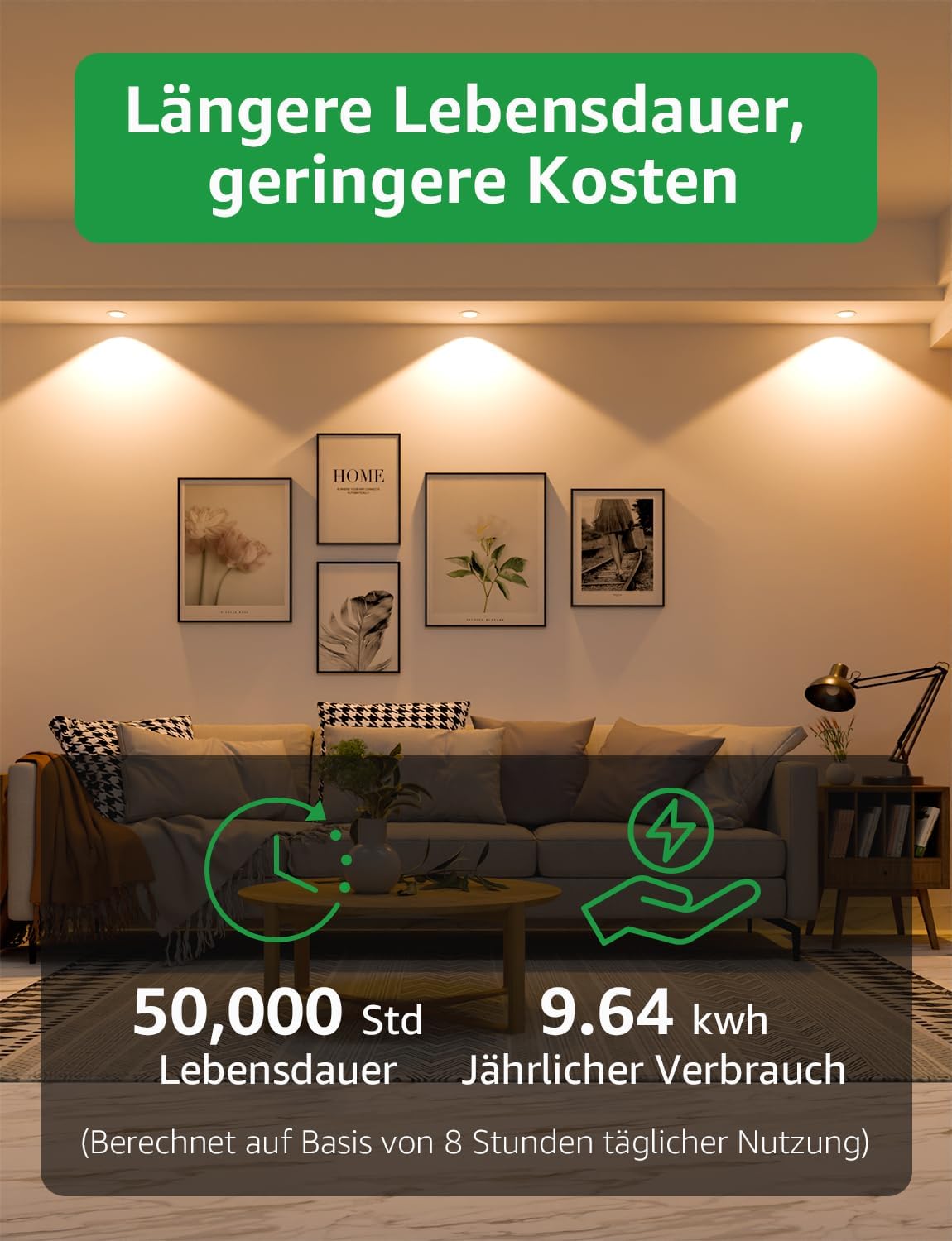 Lepro Energieklasse A GU10 LED Warmweiss Lampe, 3.3W 2700K Warmwei? 590 lm, Nicht Dimmbar, 100¡ã Abstrahlwinkel, Energiesparendes GU 10 LED Leuchtmittel f¨¹r Flur, Wohnzimmer, Schlafzimmer, 5 St¨¹ck