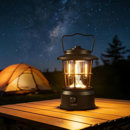 Lepro USB LED Campinglampe Schwarz