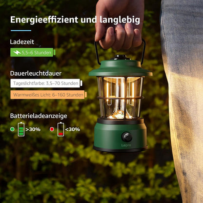 Lepro USB LED Campinglampe Grün