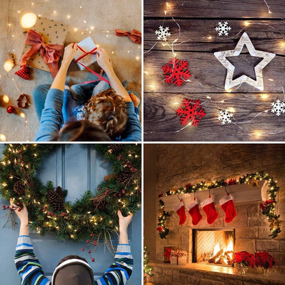 LE LED Lichterkette Batterie 1.2M, 4 x 20er LEDs Lichterketten aus Kupferdraht, IP65 Wasserdicht Drahtlichterkette f¨¹r Weihnachtenbeleuchtung, Party, Garten, Innen, Au?en, Hochzeit Deko, Warmwei?
